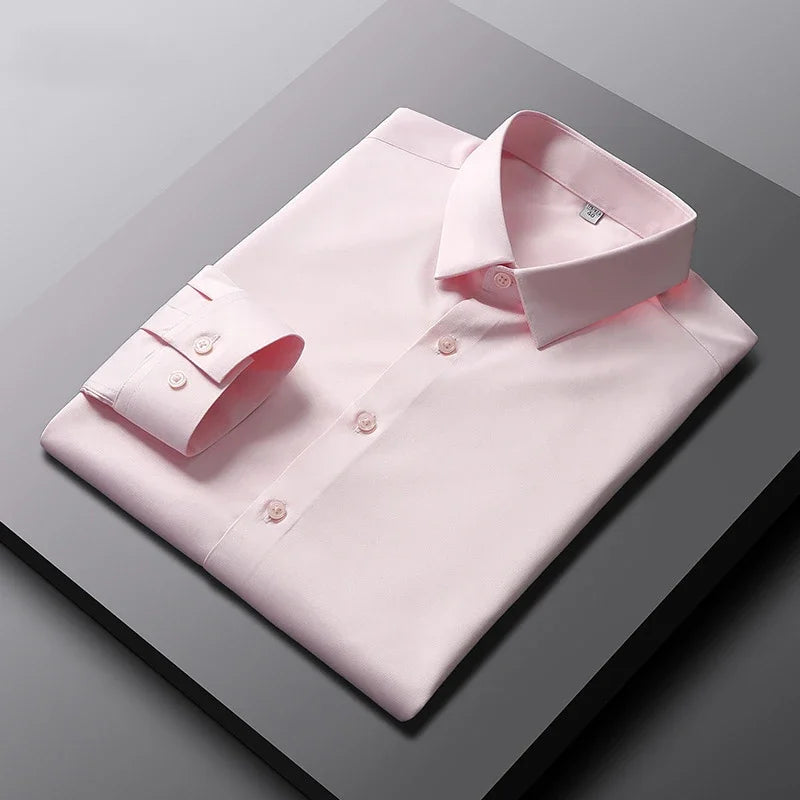 Men’s Casual Wrinkle Resistant Long Sleeve Dress Shirt. Modern Slim Fit