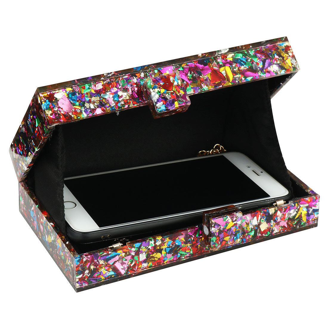 Elegant Acrylic Evening Crossbody Clutch Bag