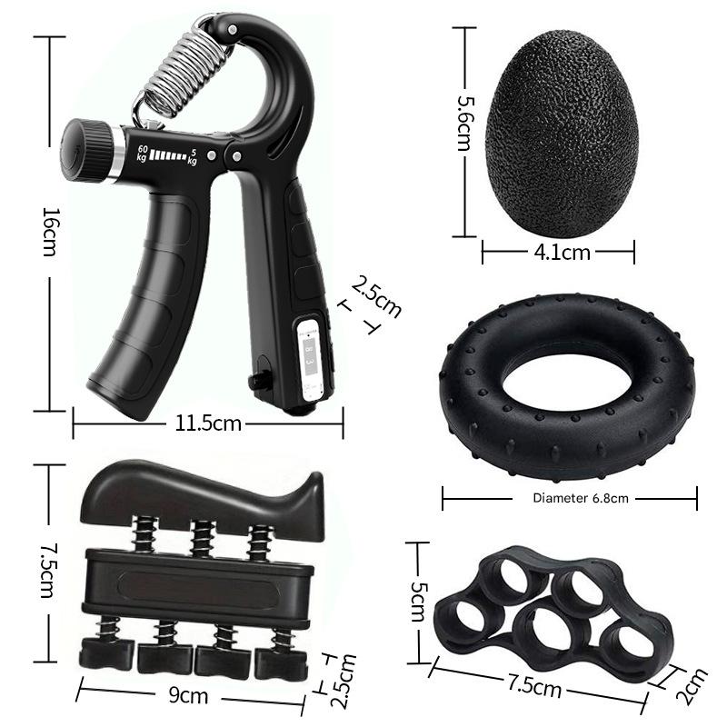 5-Piece Adjustable Hand Grip Strength Trainer Set