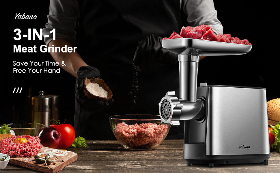Electric Meat Grinder, Heavy Duty Meat Mincer, Sausage Stuffer Maker, Food Grinder with Sausage & Kubbe Kit, 2 Grinder Plates