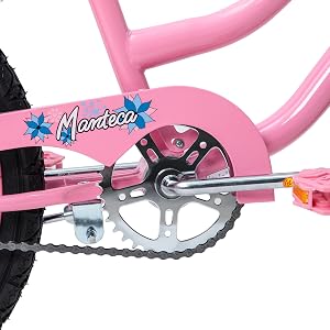 JOYSTAR 20 Inch Girls Bicycle with Training Wheels .Banana Seat Cruiser Bike for Kids Ages 6–12