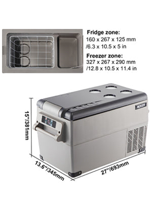 SucceBuy 15L–55L Portable Electric Car Refrigerator. Compressor Cooler & Freezer for Camping, RV, Truck, Boat, Travel & Outdoor Adventures