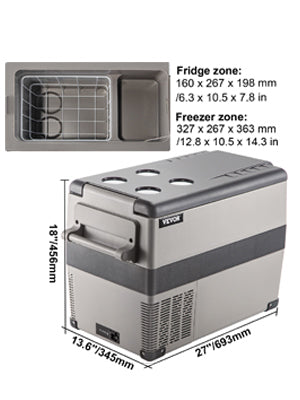SucceBuy 15L–55L Portable Electric Car Refrigerator. Compressor Cooler & Freezer for Camping, RV, Truck, Boat, Travel & Outdoor Adventures