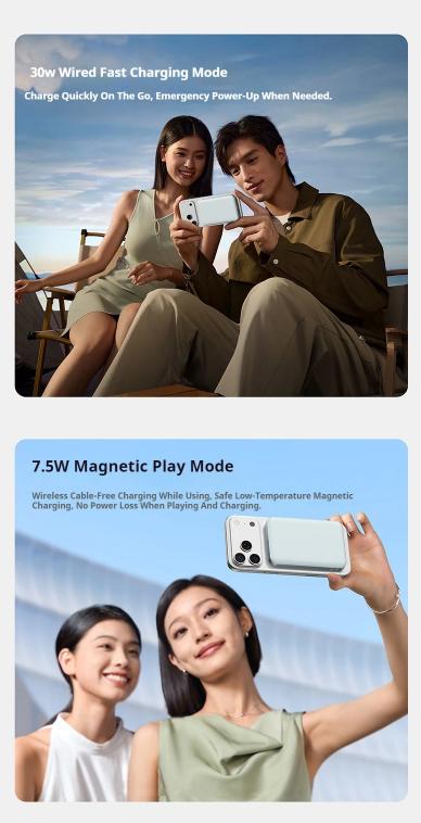 10000mAh Magnetic Wireless Power Bank . 22.5W Fast Charging Portable Charger