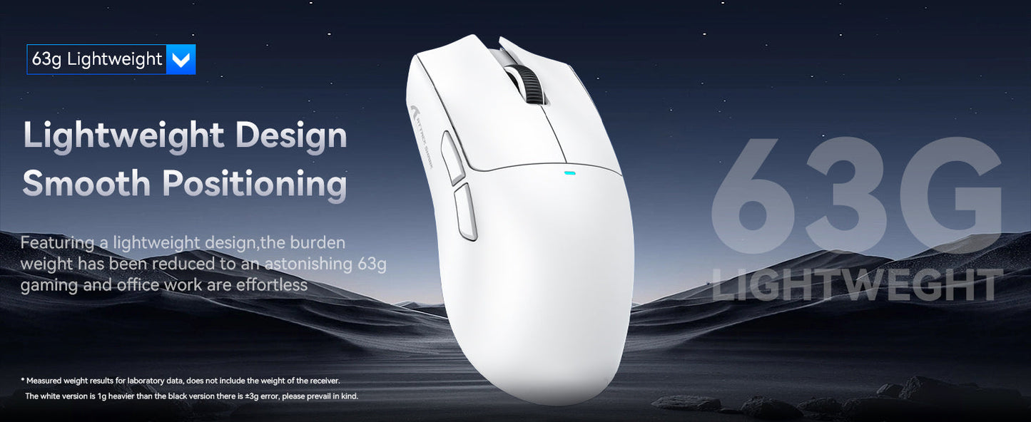 ATTACK SHARK X11 Wireless Gaming Mouse with RGB Magnetic Charging Dock, Tri-Mode Bluetooth/2.4GHz/USB-C, Ergonomic Rechargeable Mouse for PC, Mac & Laptop
