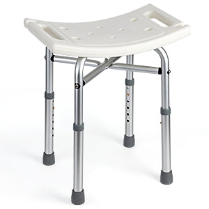 Shower Bench Shower Chair for Bathroom Bathtub with Adjustable Height  X-Supports Legs, 350 lb Capacity Slip Resistant  ﻿