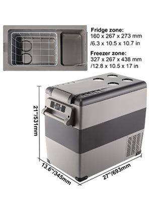 SucceBuy 15L–55L Portable Electric Car Refrigerator. Compressor Cooler & Freezer for Camping, RV, Truck, Boat, Travel & Outdoor Adventures