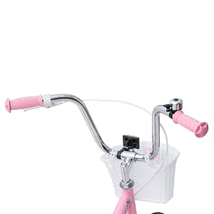 JOYSTAR 20 Inch Girls Bicycle with Training Wheels .Banana Seat Cruiser Bike for Kids Ages 6–12