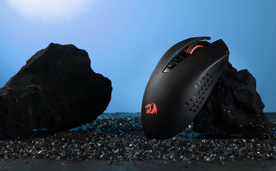 Redragon M656 Gainer Wireless Gaming Mouse, 4000 DPI 2.4GHz Ergonomic Optical Mouse with Programmable Buttons for PC, Laptop & Mac