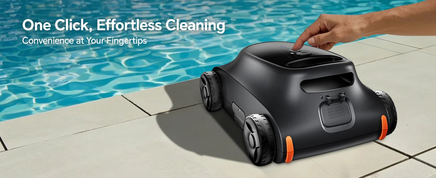 Seauto SAT 10 Cordless Robotic Pool Cleaner for Pools Up to 2,000 Sq. Ft. | Automatic Smart Pool Vacuum
