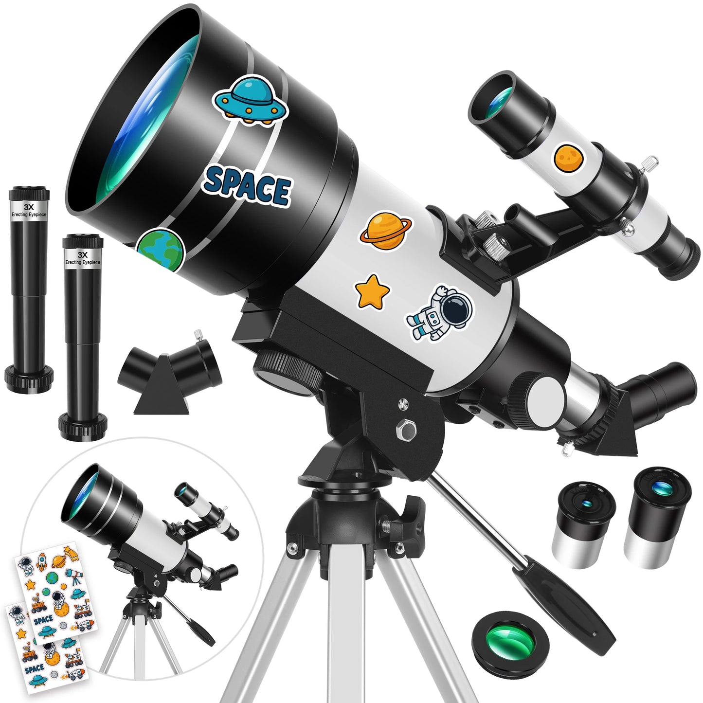 150X70mm Astronomical Telescope for Adults & Beginners .Portable Refractor Telescope with Tripod  Description: