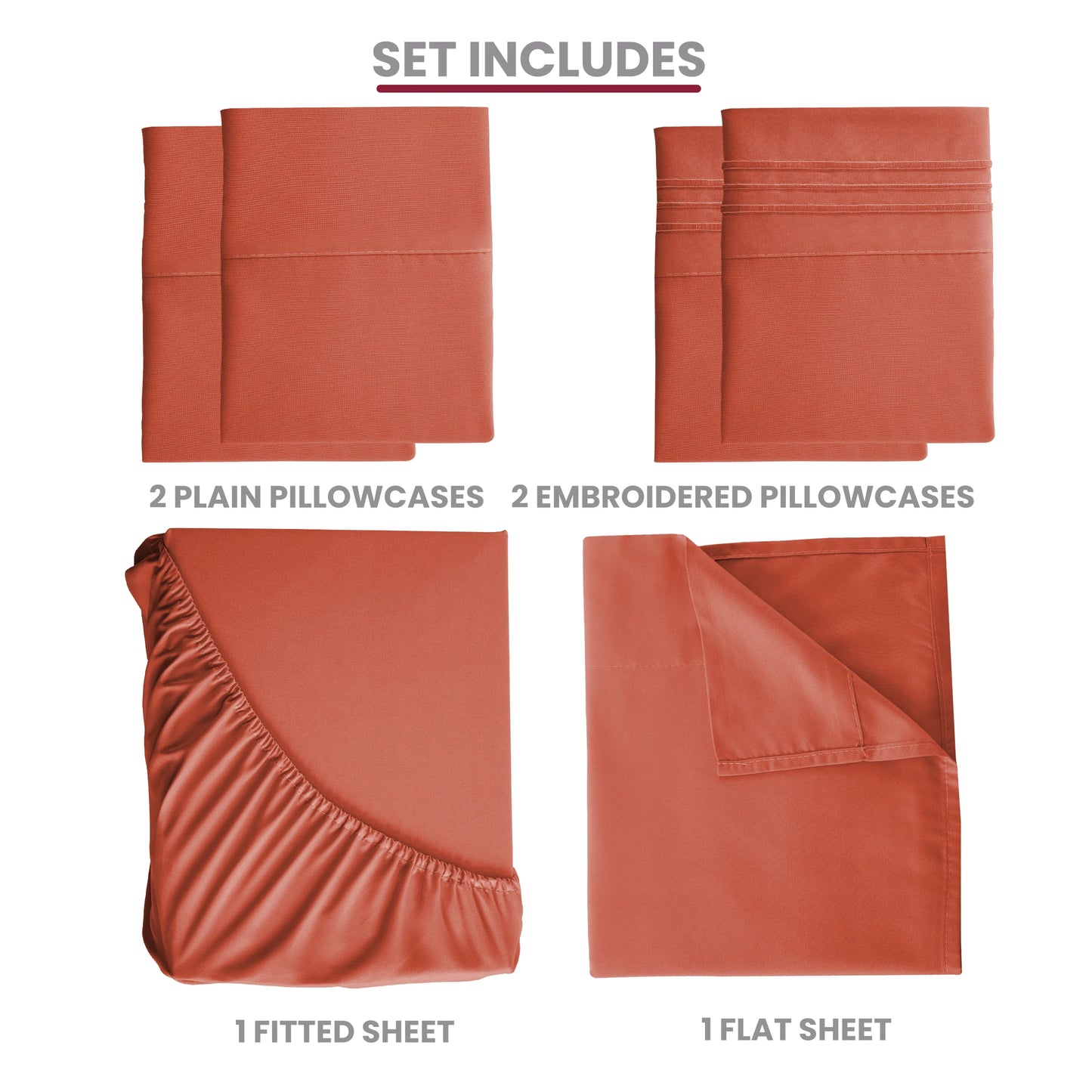 Luxury 6 Piece Microfiber Bed Sheet Set . Ultra Soft Deep Pocket Bedding Collection