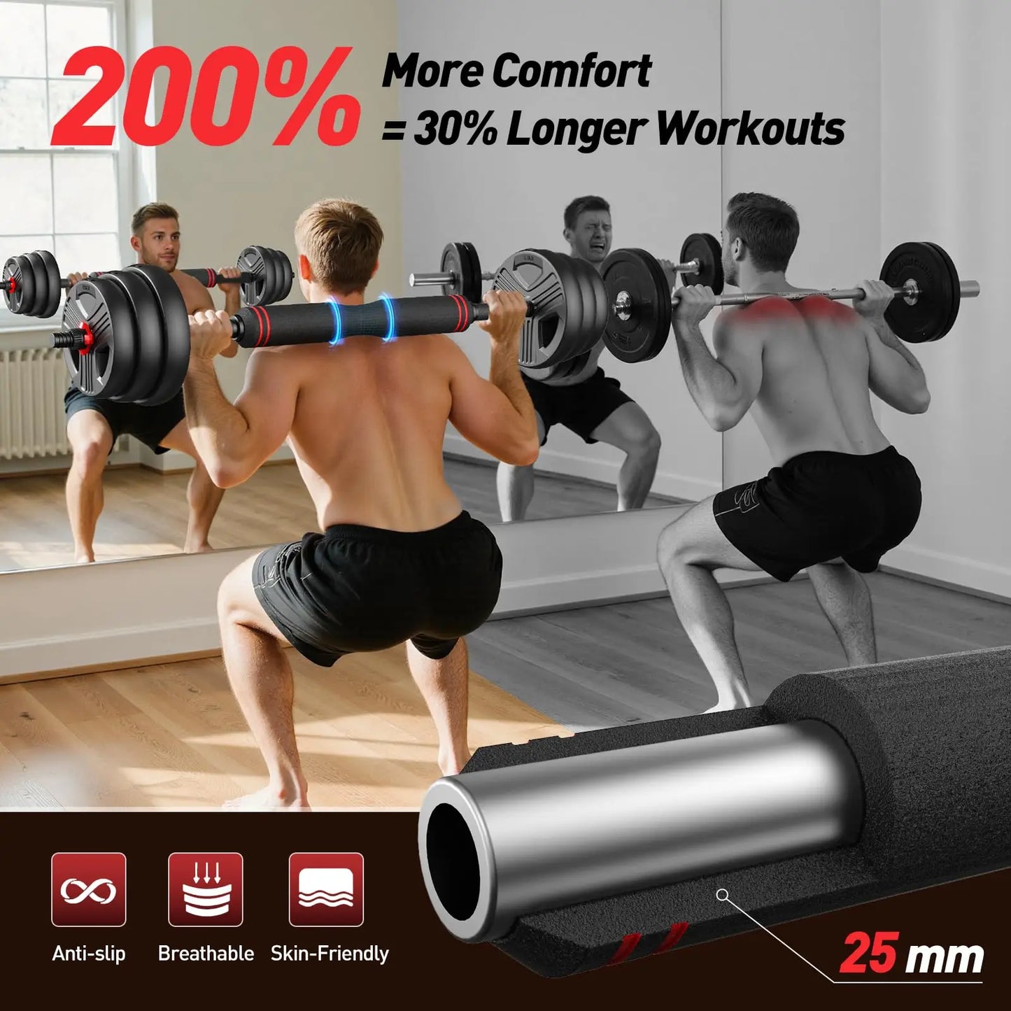 5-in-1 Adjustable Dumbbell Set . Multi-Weight Home Strength Training Equipment