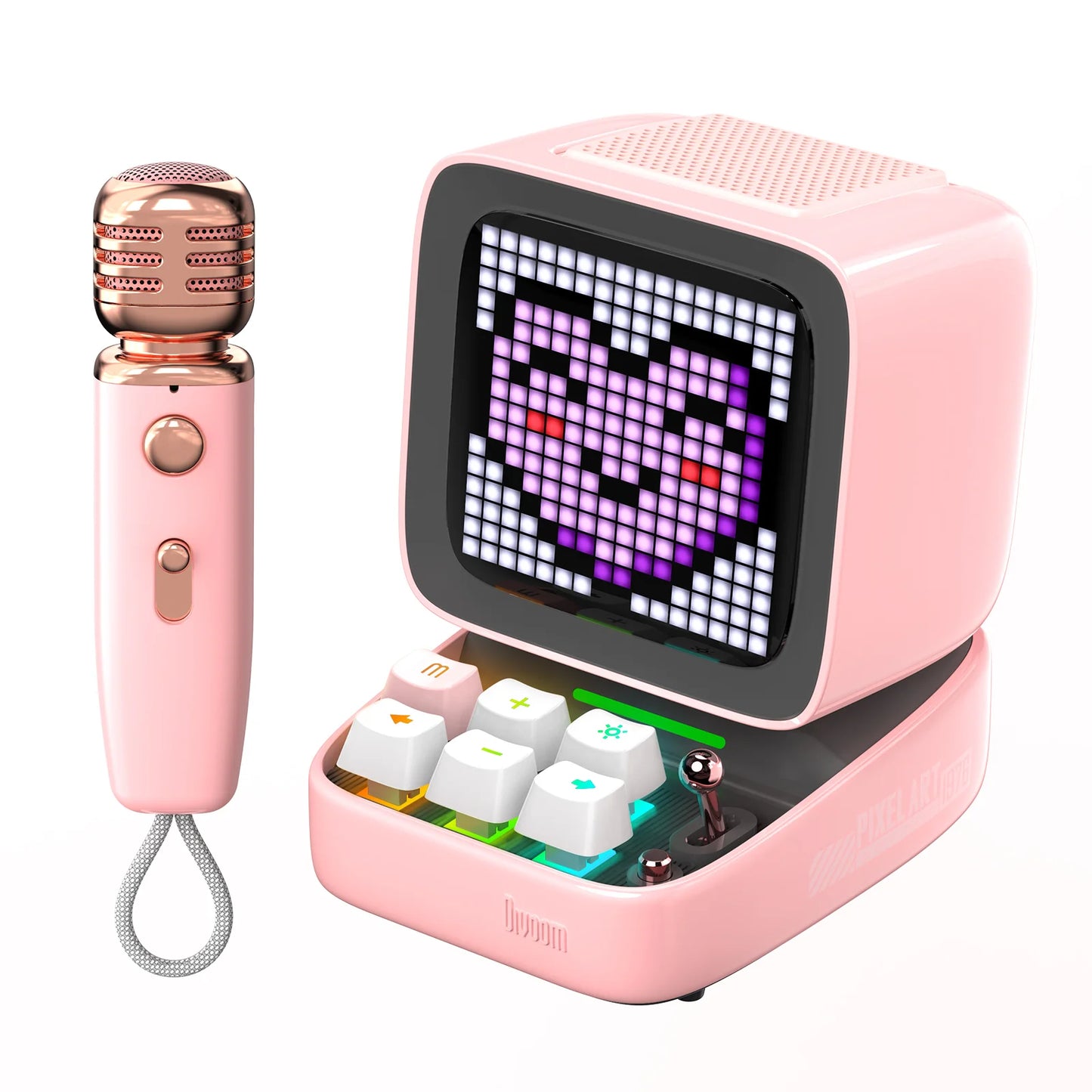 Divoom Ditoo-Pro bluetooth desktop bluetooth speaker portable kids lametric time clock pixel art retro  gaming room alarm clock