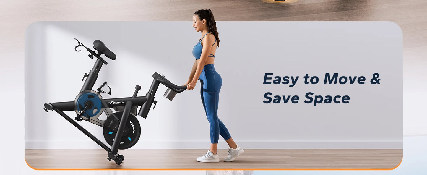 Magnetic Stationary Exercise Bike with App Connectivity for Home Cardio Training