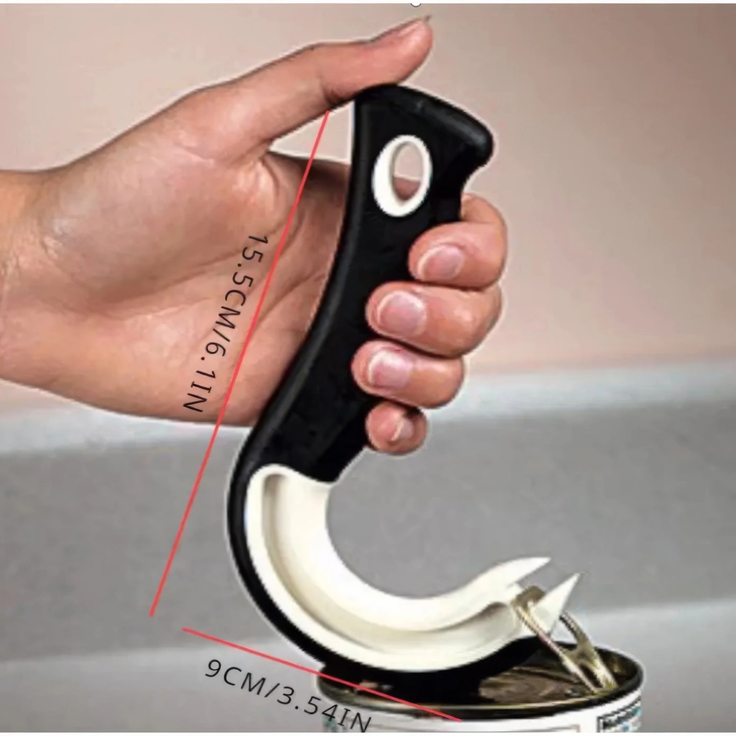 Easy Grip Hook Can Opener. Smooth & Effortless Opening Tool