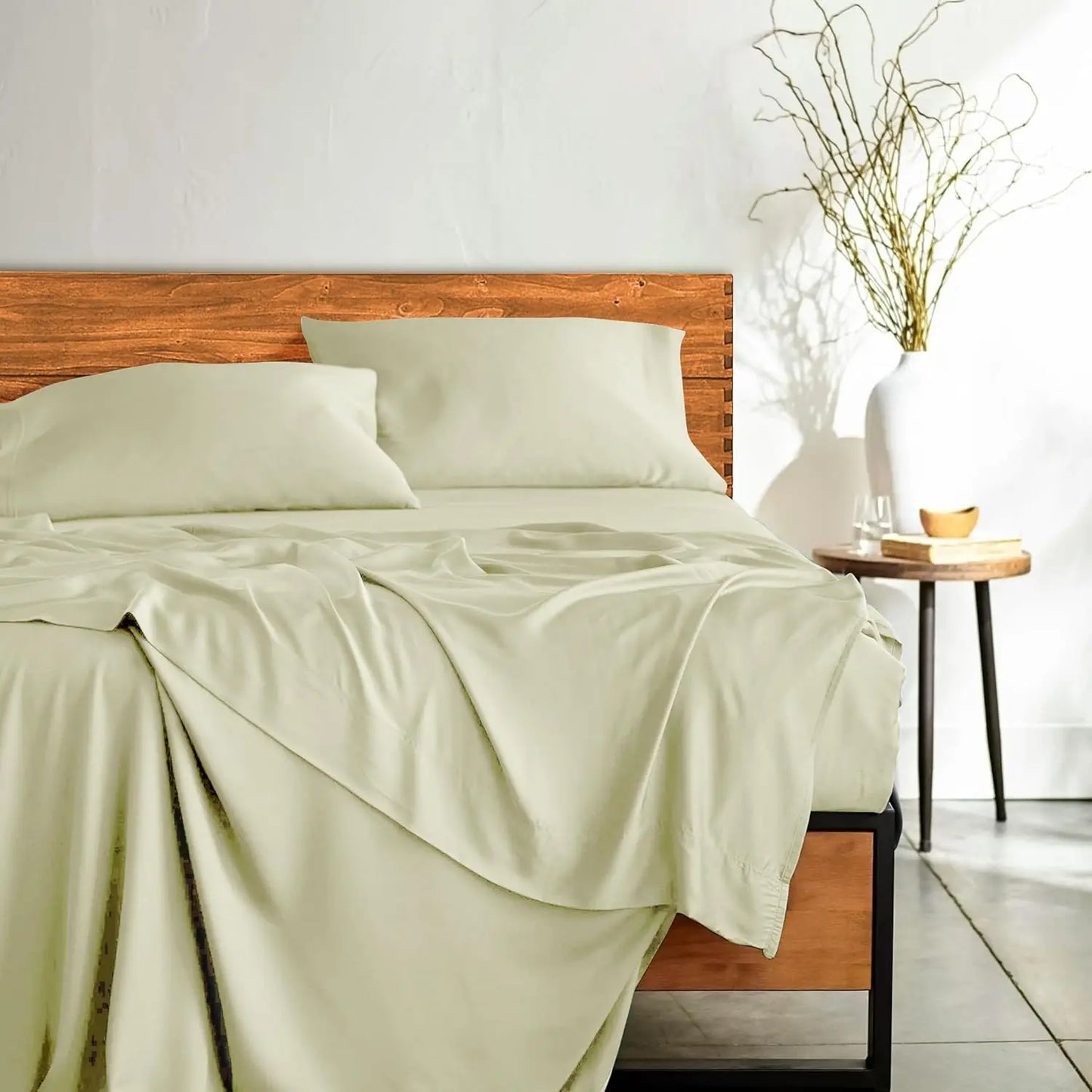 Luxury Bamboo Rayon Bed Sheet Set. Breathable Cooling Hotel Collection