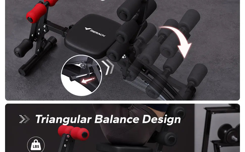 MERACH Multi-Functional Adjustable Ab Trainer Workout Bench