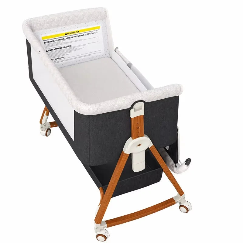 3-in-1 Baby Bassinet Bedside Sleeper Portable Crib with Adjustable Height