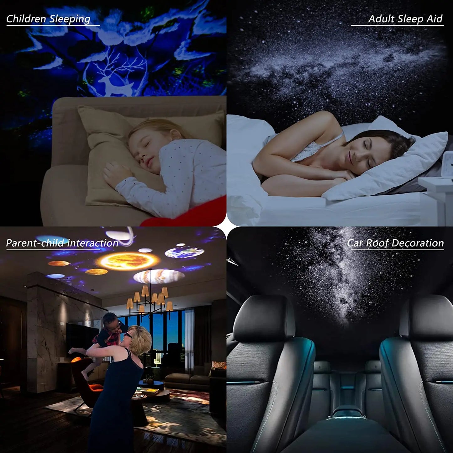 360° Rotating Galaxy Projector Night Light .Starry Sky Planetarium Lamp for Kids & Adults
