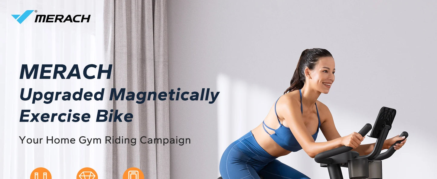 Magnetic Stationary Exercise Bike with App Connectivity for Home Cardio Training