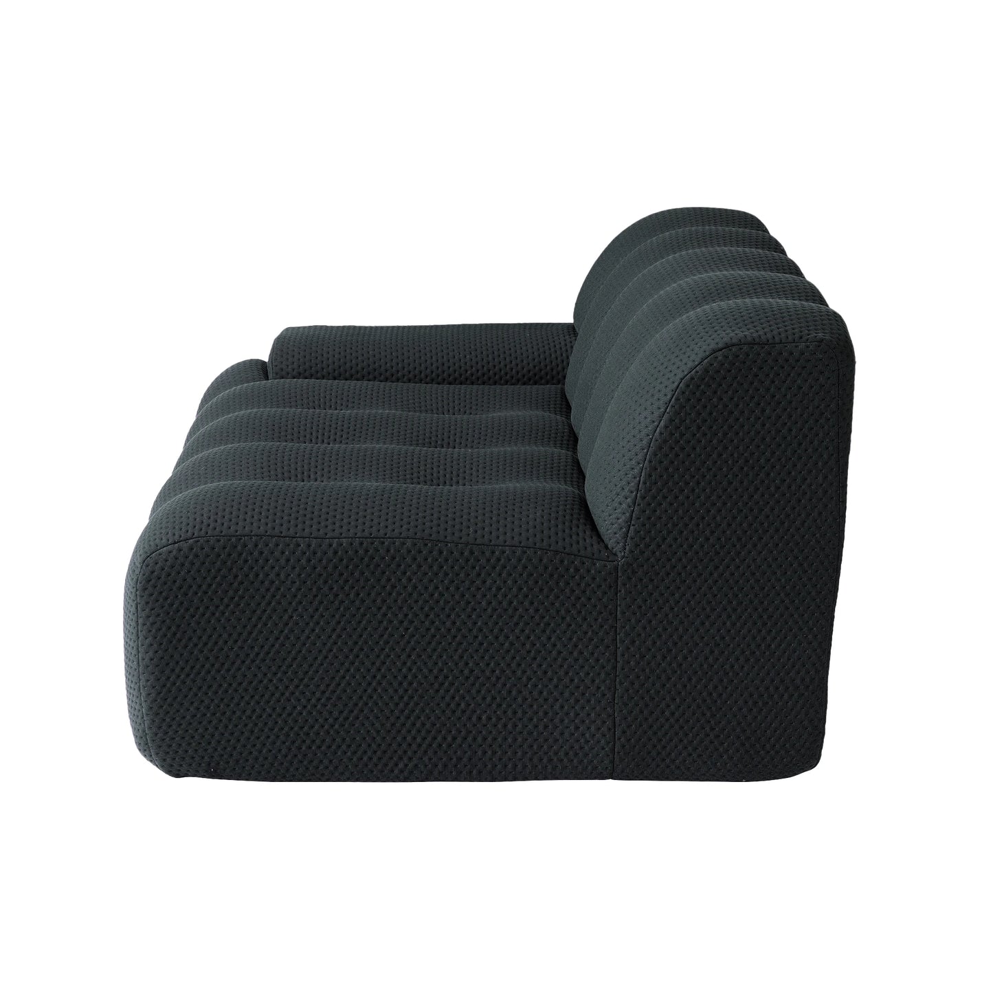 Comfy Cloud 102.4inch Oversized Modular Sectional Sofa 3D Mesh Fabric Curved Loveseat for Living Room - No Assembly Required