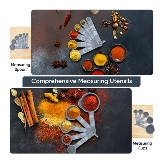 Premium Stainless Steel Kitchen Measuring Spoon & Utensil Set