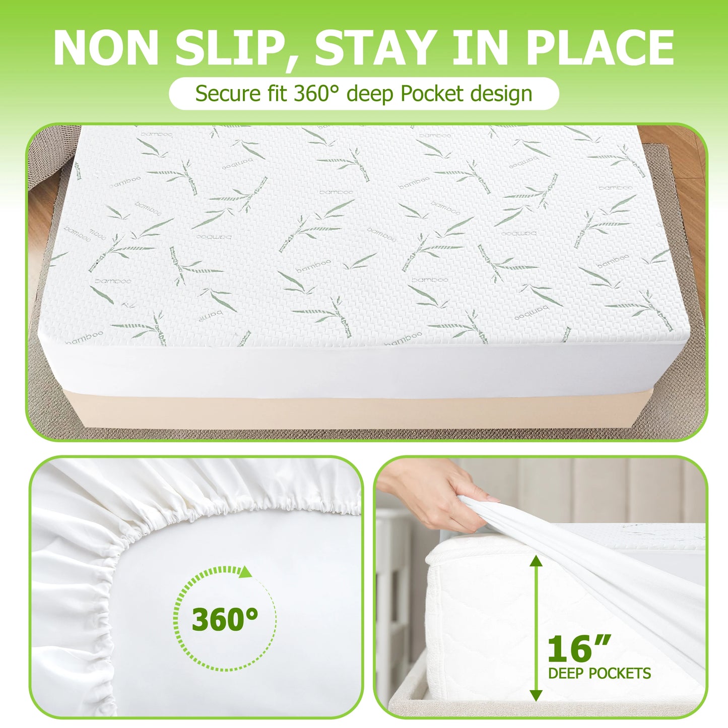 Waterproof Cooling Mattress Protector Cover