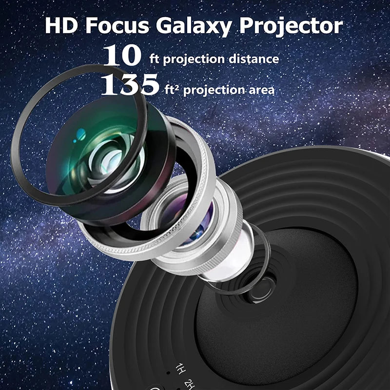 360° Rotating Galaxy Projector Night Light .Starry Sky Planetarium Lamp for Kids & Adults