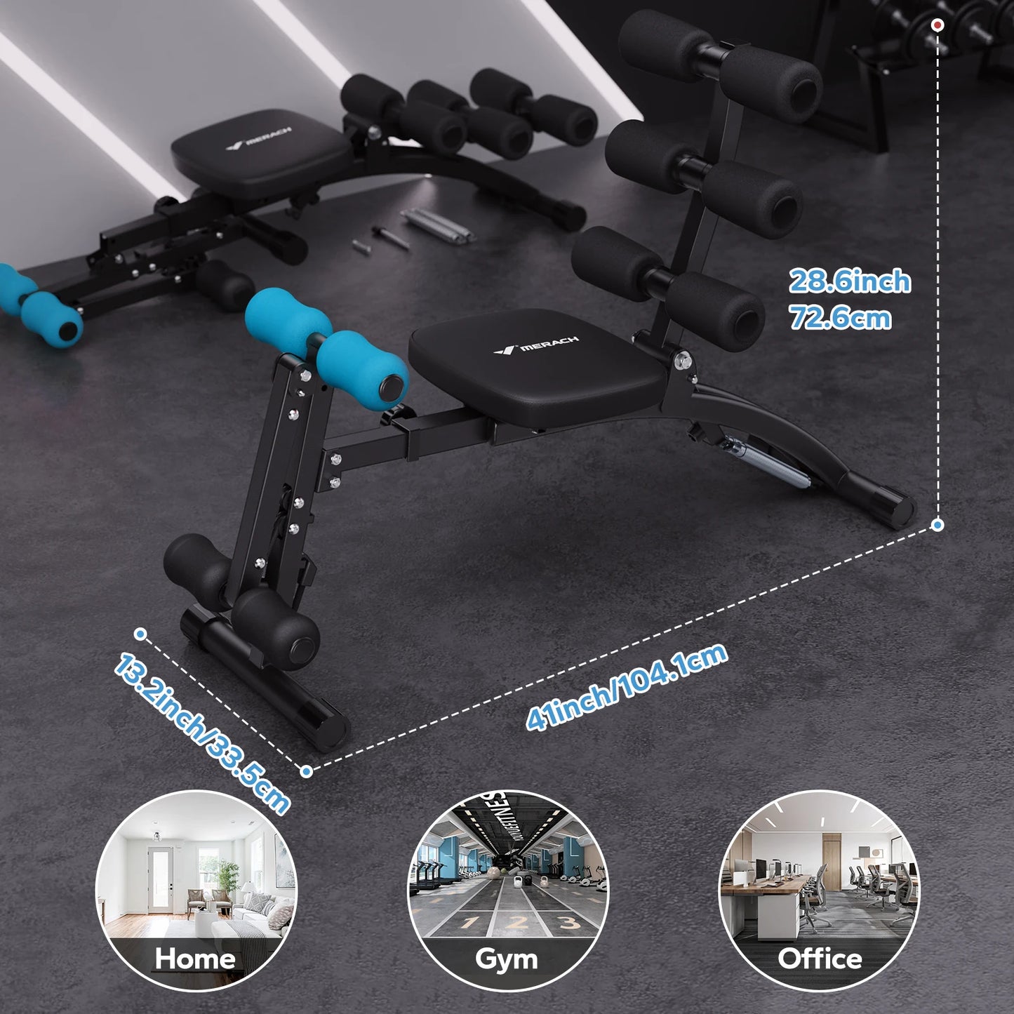 MERACH Multi-Functional Adjustable Ab Trainer Workout Bench
