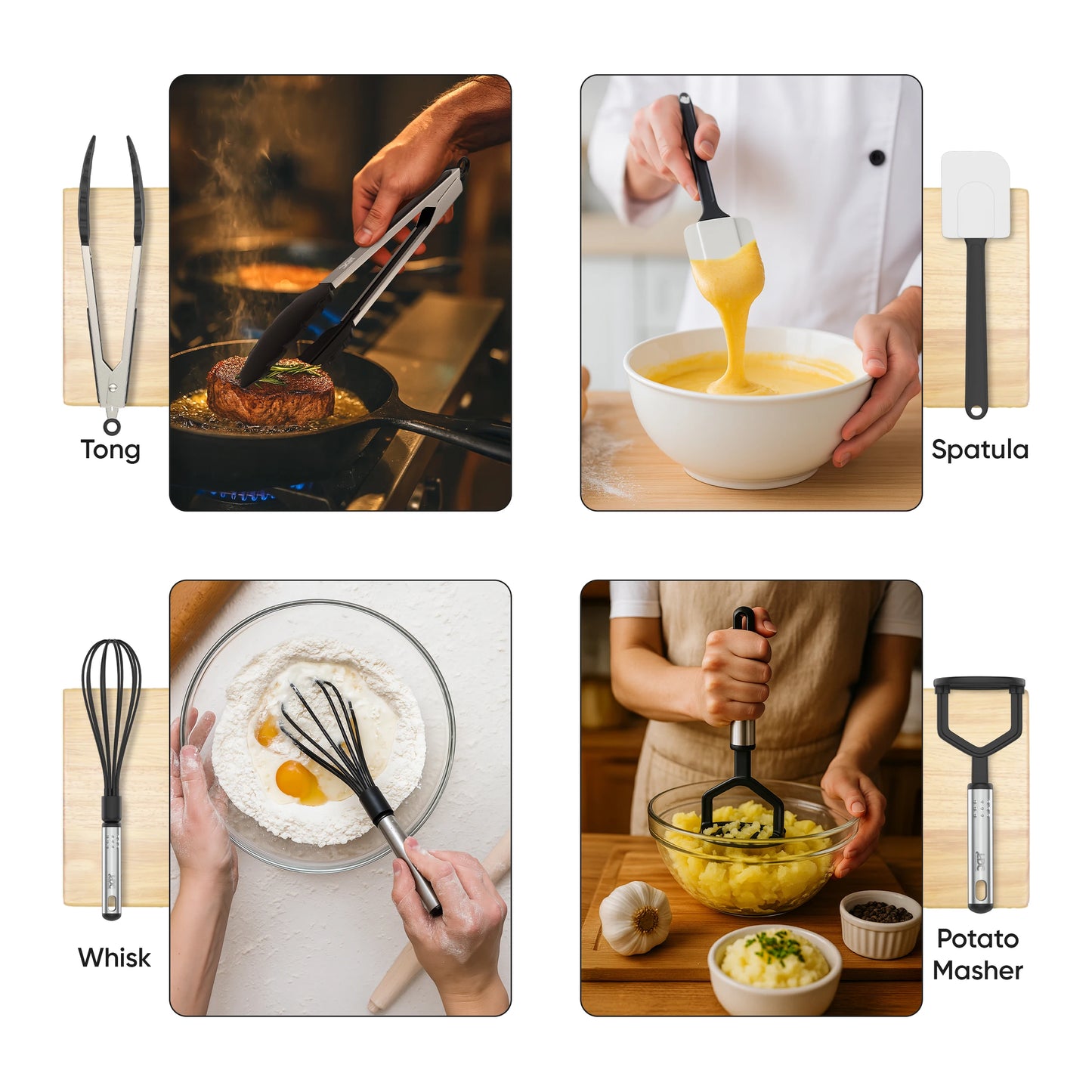 Premium Stainless Steel Kitchen Measuring Spoon & Utensil Set