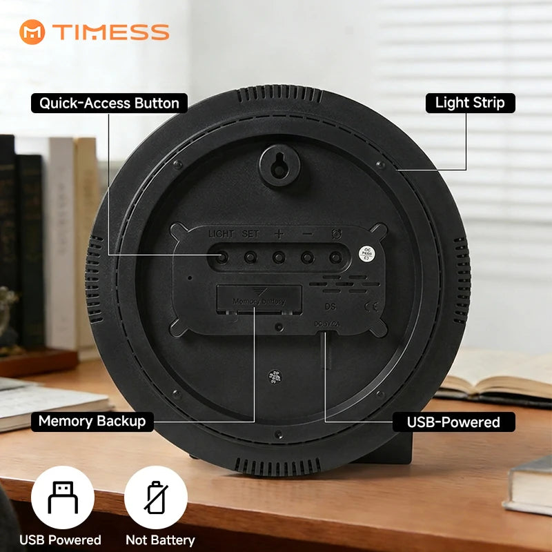 10 Inch RGB LED Digital Wall Clock with Remote Control