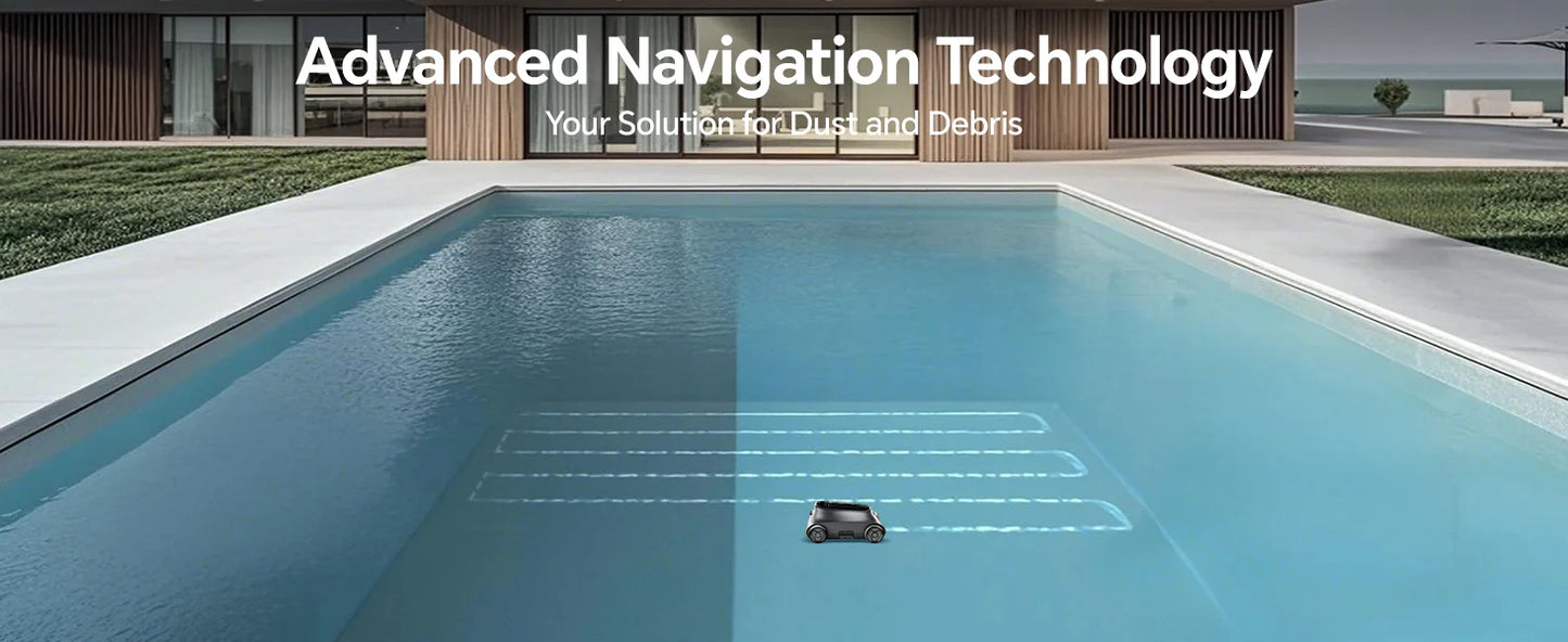 Seauto SAT 10 Cordless Robotic Pool Cleaner for Pools Up to 2,000 Sq. Ft. | Automatic Smart Pool Vacuum