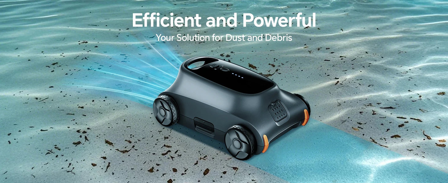 Seauto SAT 10 Cordless Robotic Pool Cleaner for Pools Up to 2,000 Sq. Ft. | Automatic Smart Pool Vacuum