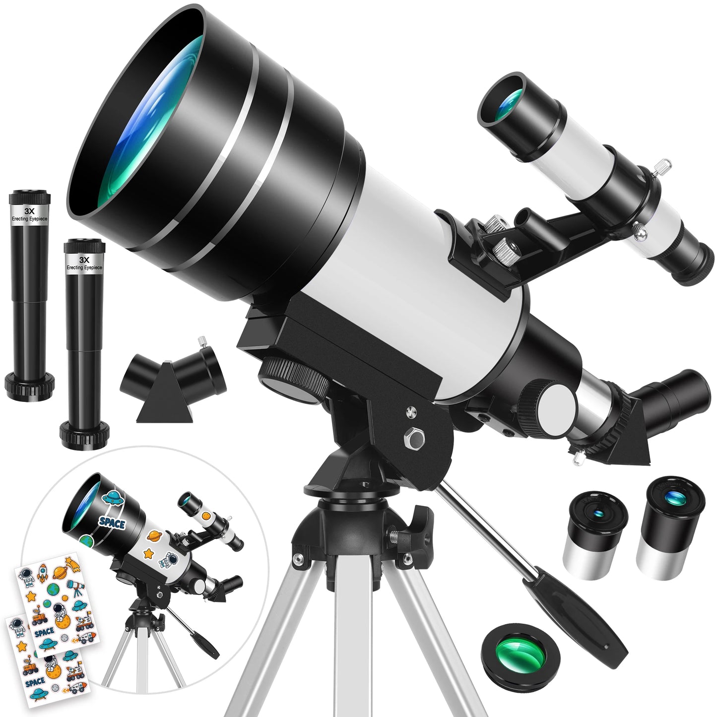 150X70mm Astronomical Telescope for Adults & Beginners .Portable Refractor Telescope with Tripod  Description: