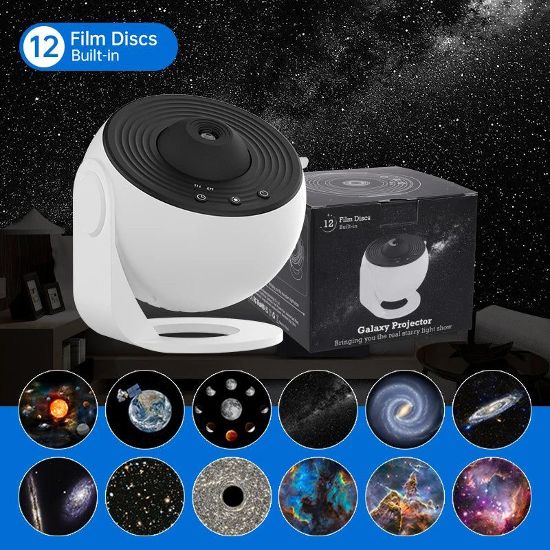 360° Rotating Galaxy Projector Night Light .Starry Sky Planetarium Lamp for Kids & Adults