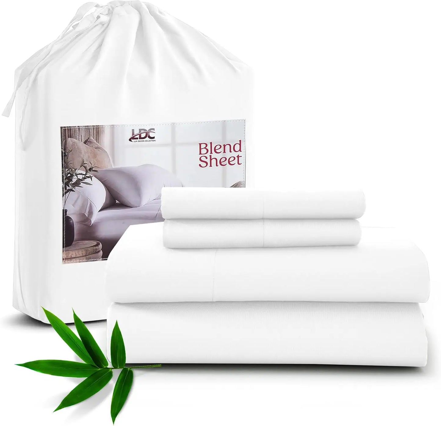 Luxury Bamboo Rayon Bed Sheet Set. Breathable Cooling Hotel Collection