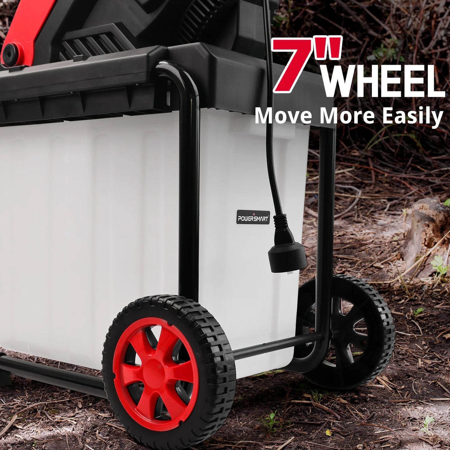 15-Amp Electric Wood Chipper & Leaf Mulcher with Collection Bag