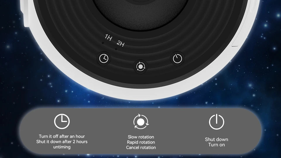 360° Rotating Galaxy Projector Night Light .Starry Sky Planetarium Lamp for Kids & Adults