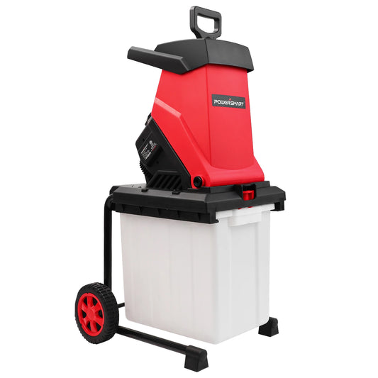 15-Amp Electric Wood Chipper & Leaf Mulcher with Collection Bag