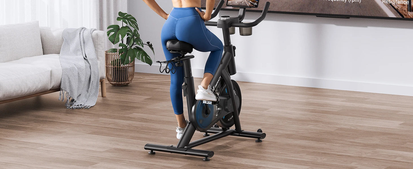 Magnetic Stationary Exercise Bike with App Connectivity for Home Cardio Training