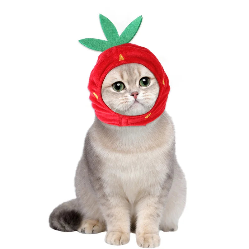 Funny Hat for Cat Sunflower Christmas Costume Pet Hat Halloween Cosplay Keep Warm Headwear Dogs Hats Puppy Accessories for Cats