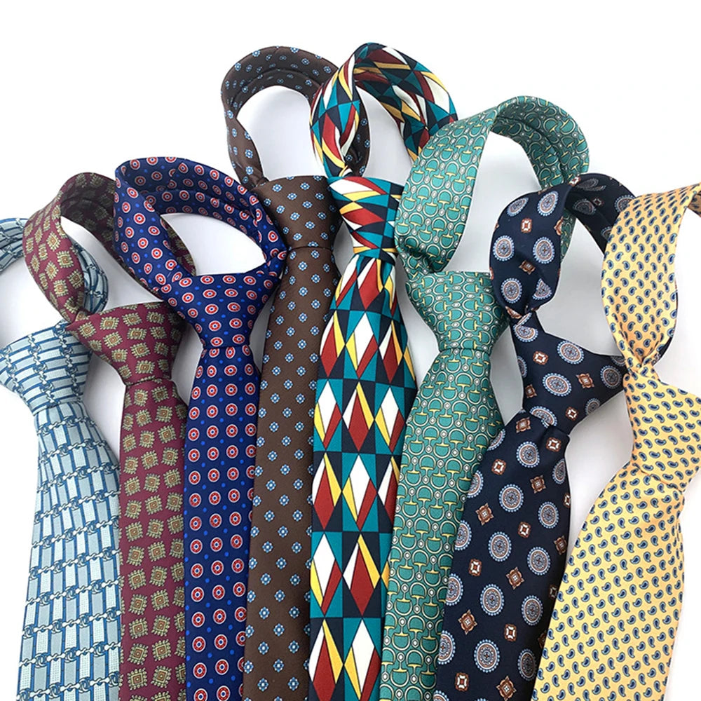 Men’s Luxury 8cm Vintage Silk Necktie Classic Designer Business, Wedding & Formal Dress Tie