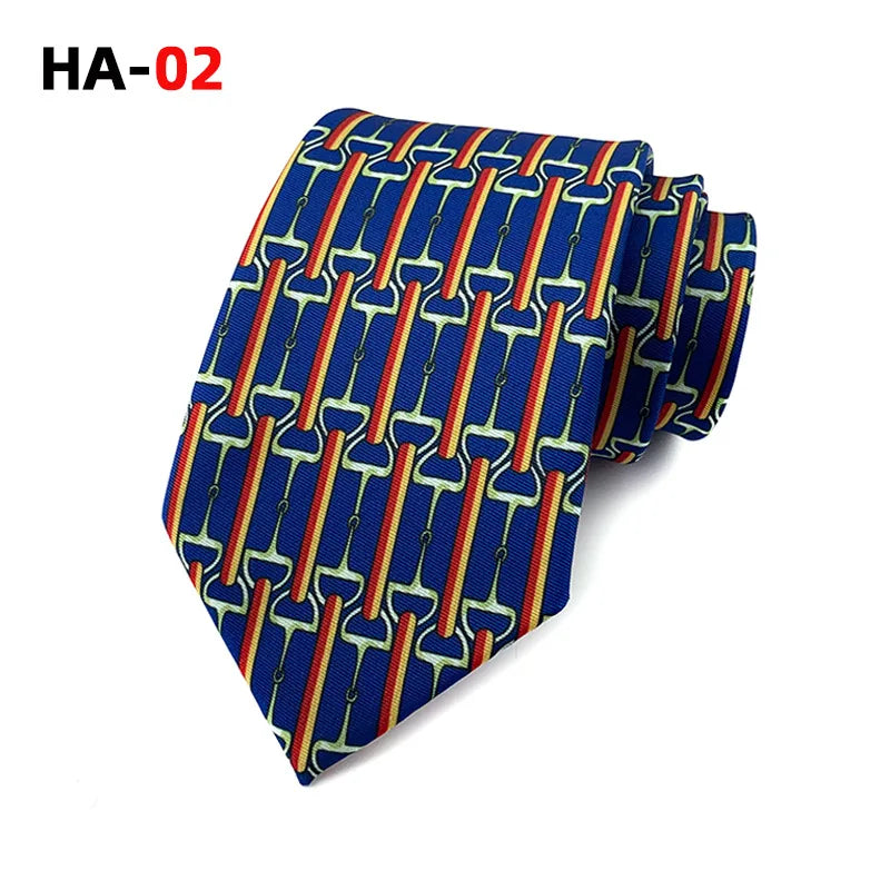 Men’s Luxury 8cm Vintage Silk Necktie Classic Designer Business, Wedding & Formal Dress Tie