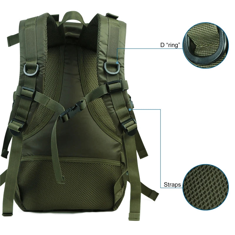 Waterproof Hiking Backpack . Lightweight Travel & Trekking Daypack