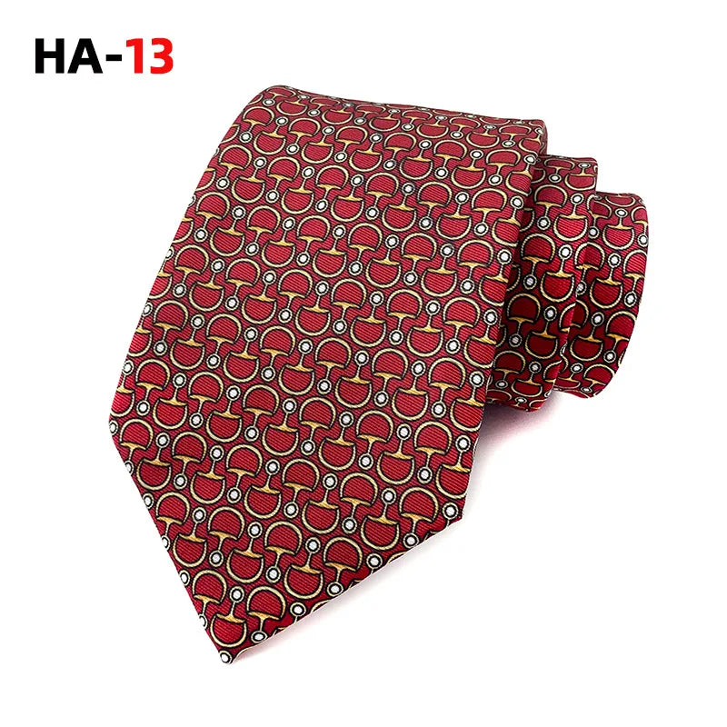 Men’s Luxury 8cm Vintage Silk Necktie Classic Designer Business, Wedding & Formal Dress Tie