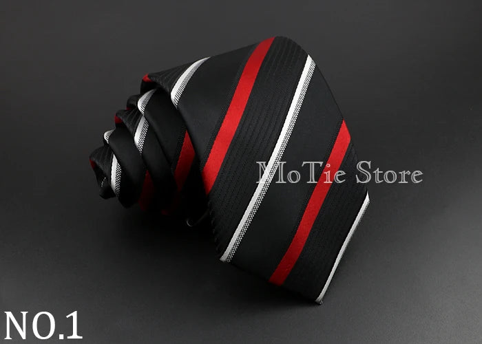 Men's 100% Silk Tie Classic Striped Plaid Necktie Jacquard Woven Ties Business Wedding Party Daily Suit Cravat Accessory Gift