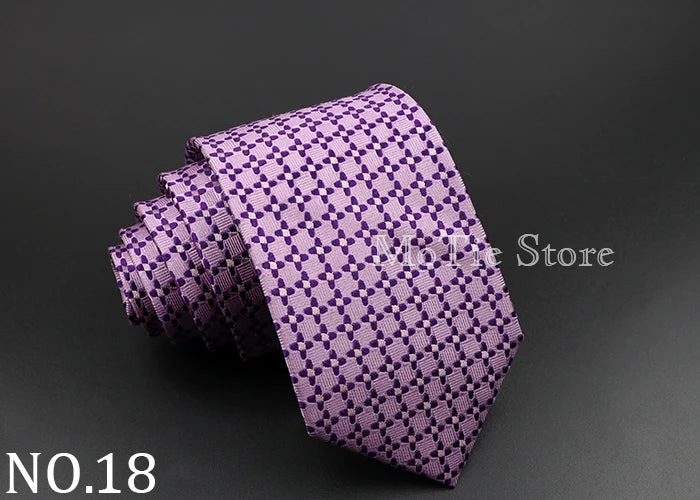 Men's 100% Silk Tie Classic Striped Plaid Necktie Jacquard Woven Ties Business Wedding Party Daily Suit Cravat Accessory Gift