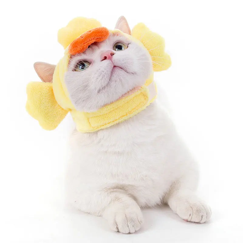 Funny Hat for Cat Sunflower Christmas Costume Pet Hat Halloween Cosplay Keep Warm Headwear Dogs Hats Puppy Accessories for Cats