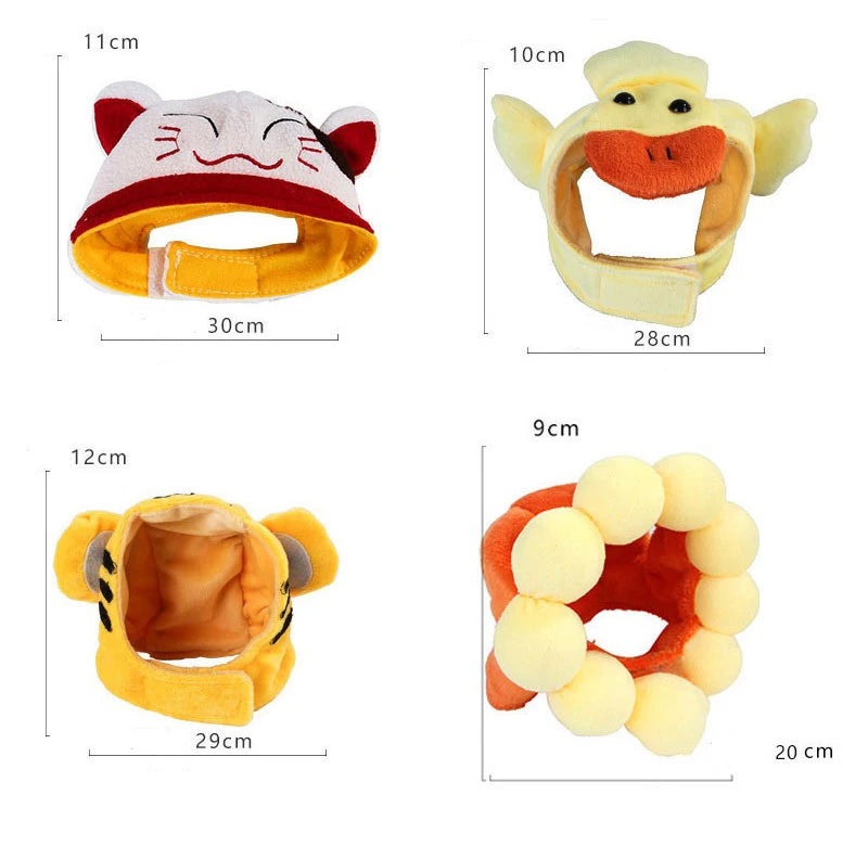 Funny Hat for Cat Sunflower Christmas Costume Pet Hat Halloween Cosplay Keep Warm Headwear Dogs Hats Puppy Accessories for Cats